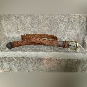 EUC, FULL GRAIN LEATHER WEAVE BELT